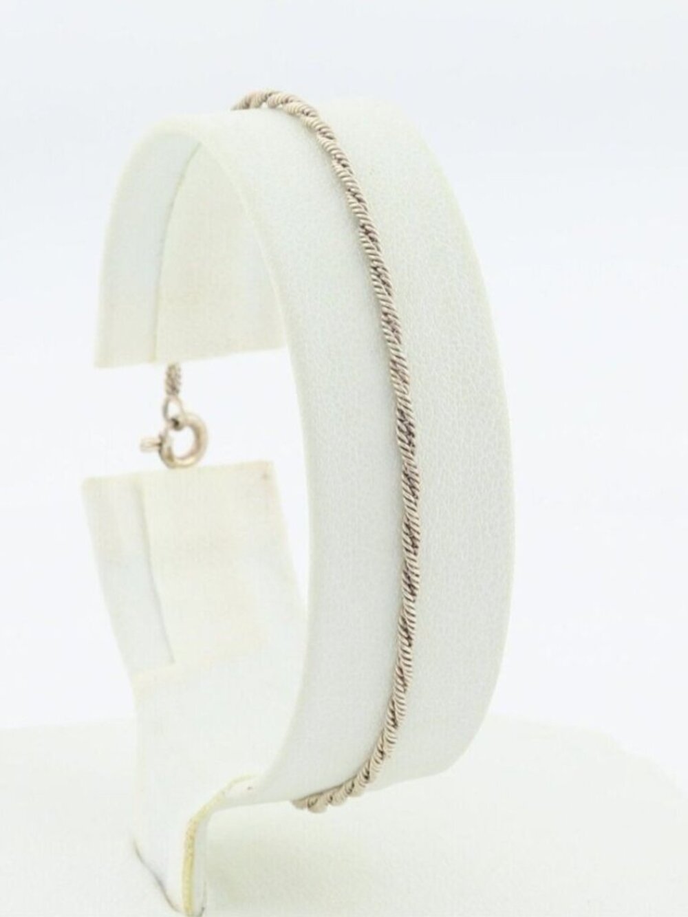 Sterling Silver Twist Bracelet 7" inch - will clean to make shiny